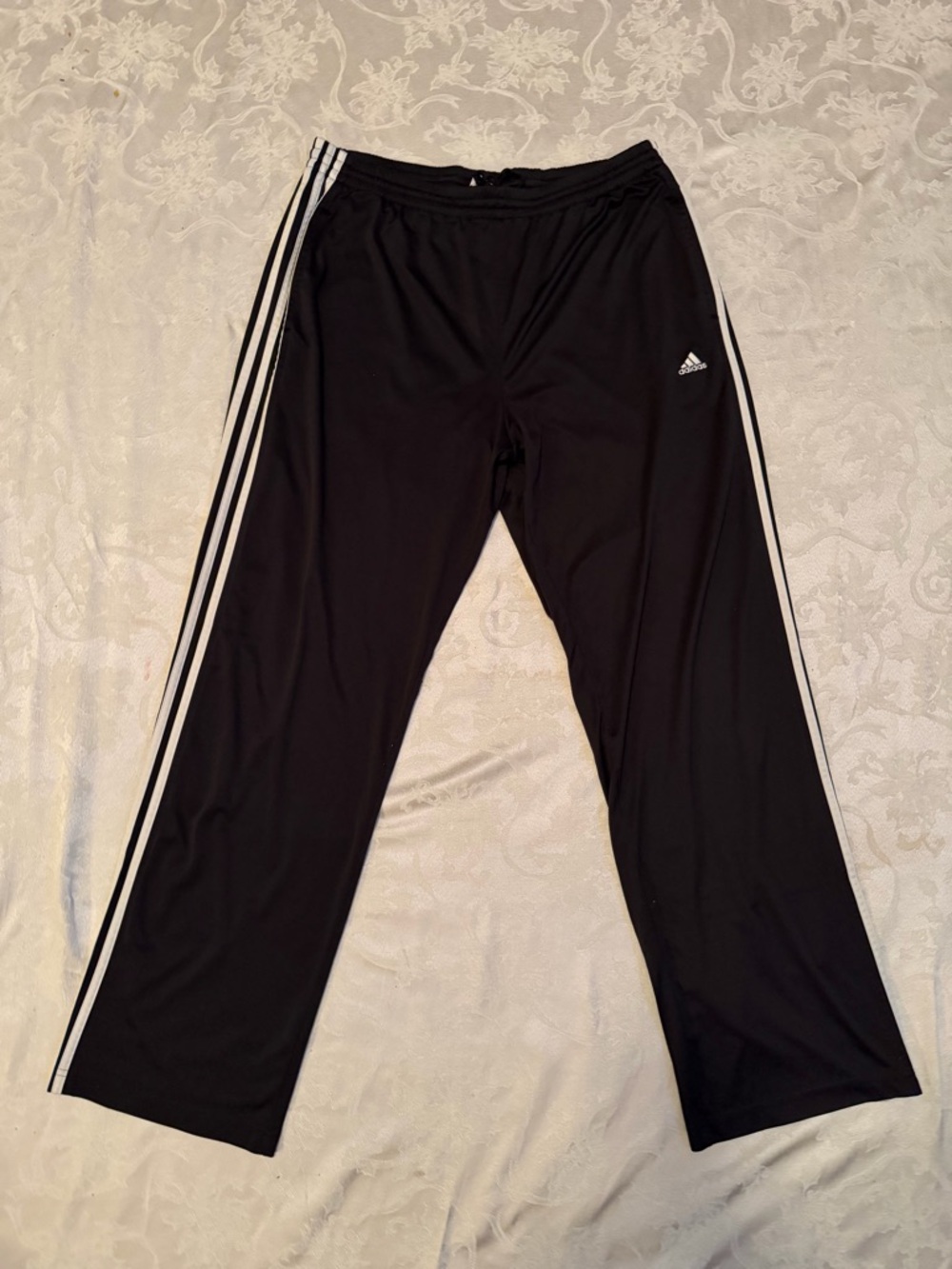 adidas Men's Tricot Track Pants Black/White Size XL